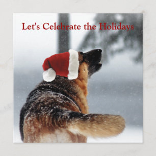 Holiday German Shepherd Invitation