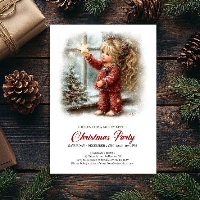 Holiday Get Together Invite Cozy Winter Scene Tree (Holiday Get Together Invite Cozy Winter Scene Tree)