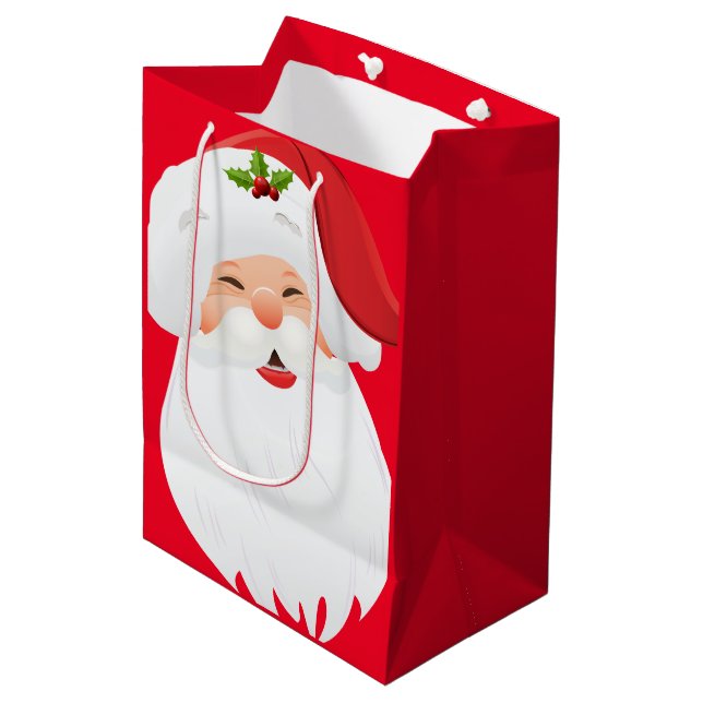 Holiday Gift Bag Santa (Front Angled)