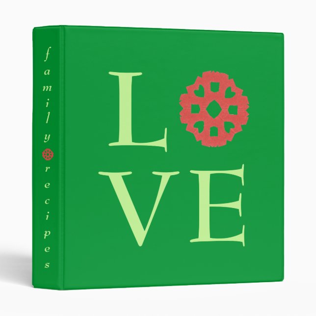 Holiday Gift Binder for Family Recipes (Front/Spine)