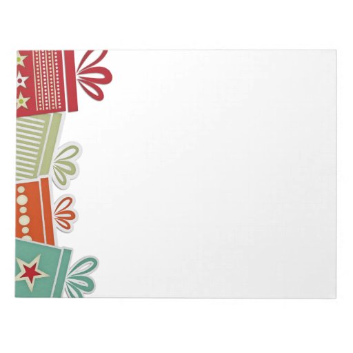 Holiday gift border note pads zazzle