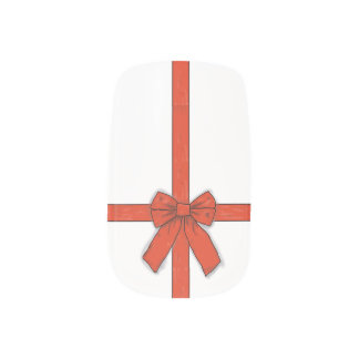 Holiday Gift Bow Minx Nail Art