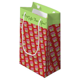 Holiday Gift Box Pattern Small Gift Bag