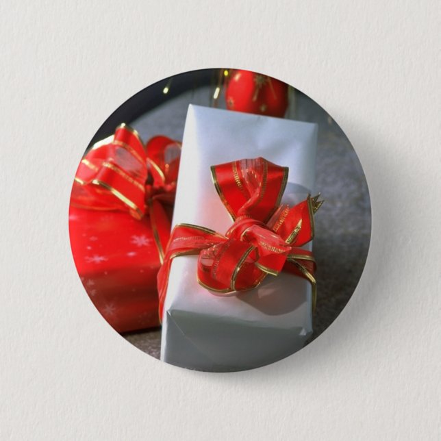Holiday Gift Boxes Pinback Button (Front)