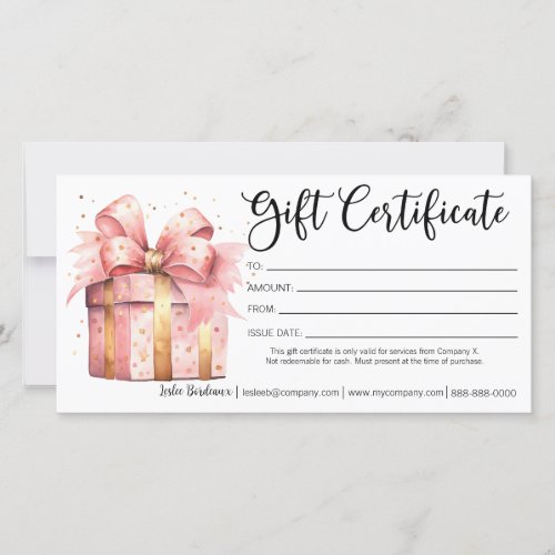 Holiday Gift Certificate