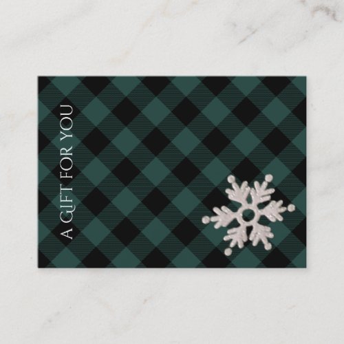 Holiday Gift Certificates  Winter Snowflake