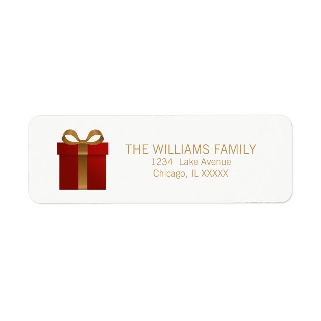 Holiday Gift Christmas Return Address Labels (Front)
