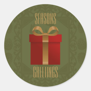 Holiday Gift Christmas Seasons Greetings Sticker