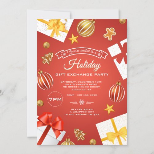 Holiday Gift Exchange Party Invitation