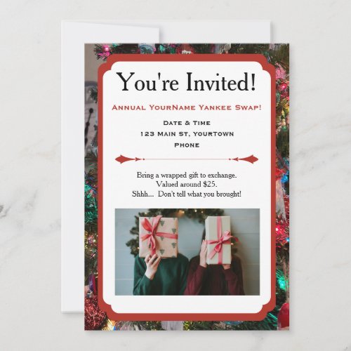 Holiday Gift Exchange Party Invitation