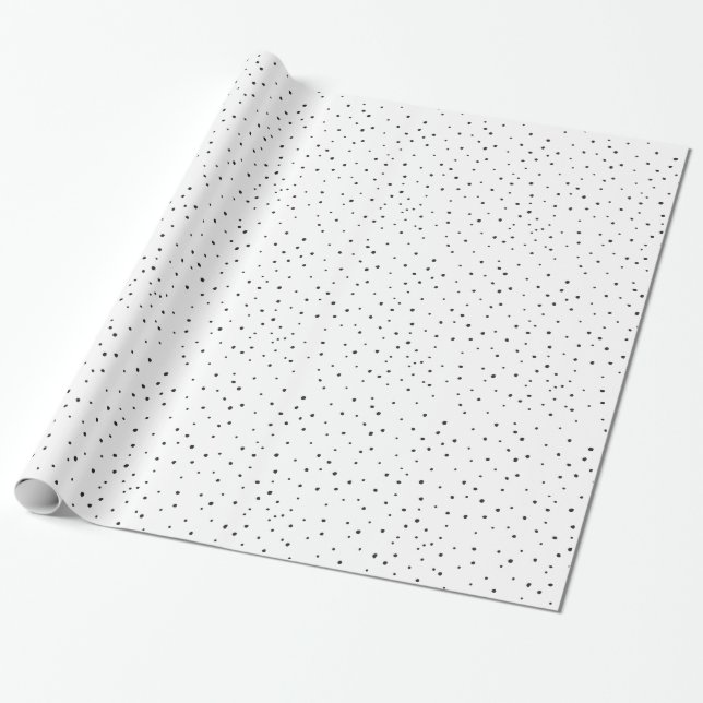 HOLIDAY GIFT festive random spot splat pattern Wrapping Paper (Unrolled)