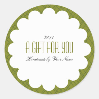 Holiday Gift Label in Green
