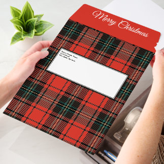 Holiday Gift Mailer - Plaid Christmas Wrapping