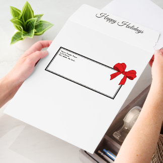 Holiday Gift Mailer - Red Bow Christmas Wrapping