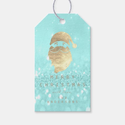 Holiday Gift Tag To Gold Snowman Mint Glitter