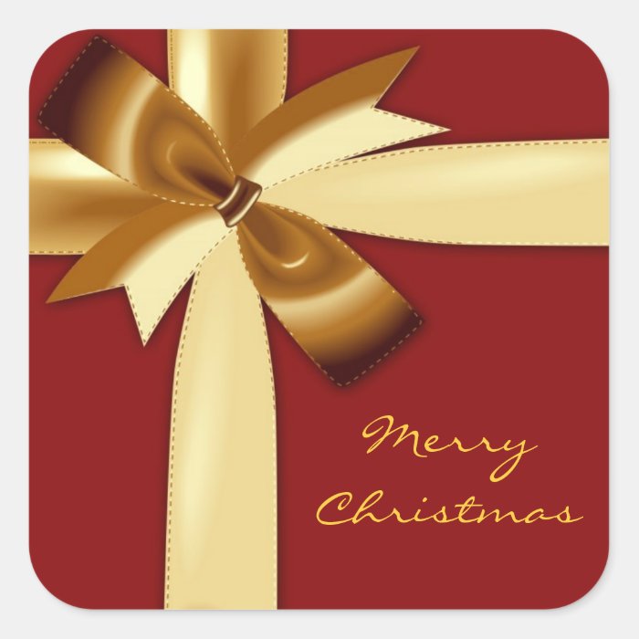 Holiday Gift Wrap Square Sticker