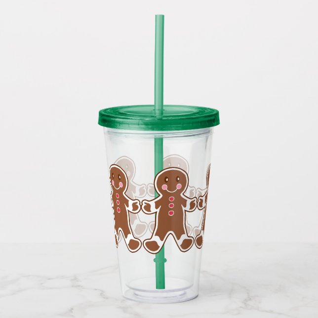 Holiday Gingerbread Beverage Tumbler (Front)