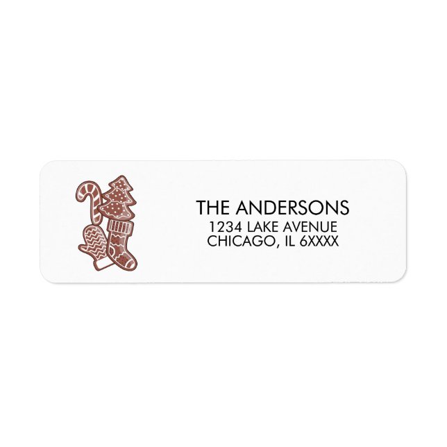 Holiday Gingerbread Cookie Label (Front)