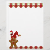 Holiday Gingerbread Cookie Letterhead (Front/Back)