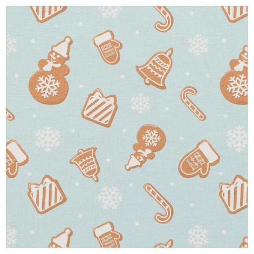 Holiday Gingerbread Cookie Pattern Fabric