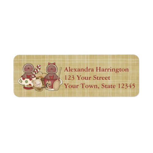 Holiday Gingerbread Cookies Label