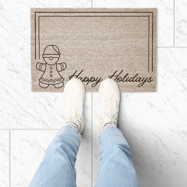 Holiday Gingerbread Fiber Doormat (Insitu)