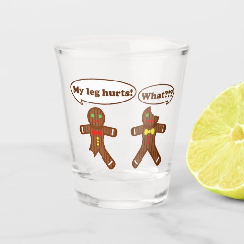 Holiday Gingerbread Humor Christmas Shot Glass