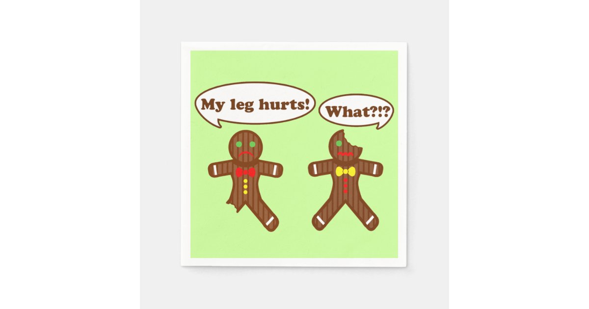 Holiday Gingerbread Humor Napkins | Zazzle