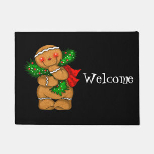 Holiday Gingerbread Man Doormat