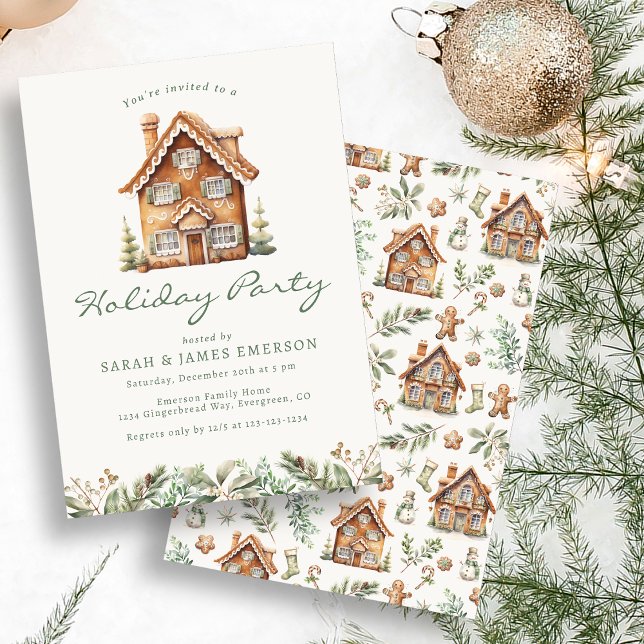 Holiday Gingerbread Party Invitation (Holiday Gingerbread Party Invitation
)
