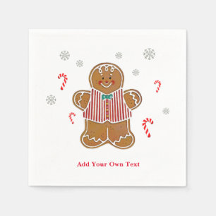 Holiday Gingerbread & Peppermint Party Napkins