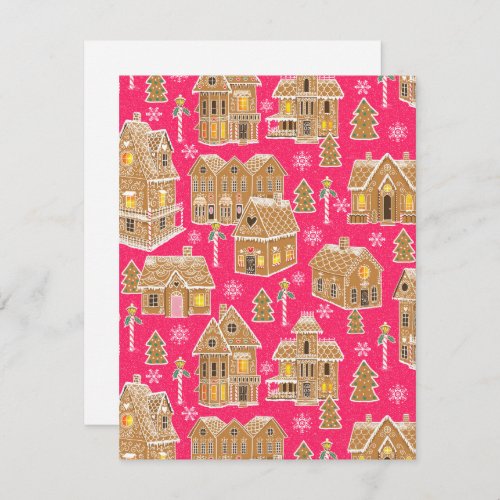 Holiday Gingerbread Village Note Card