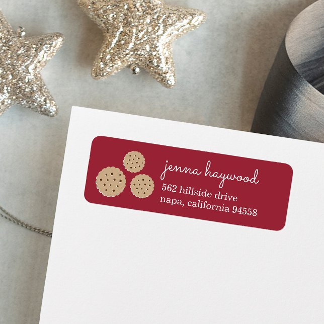 Holiday Gingersnap Cookie Return Address Label (Creator Uploaded)