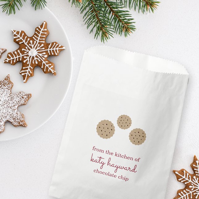 Holiday Gingersnap Personalized Cookie Favor Bag (Creator Uploaded)