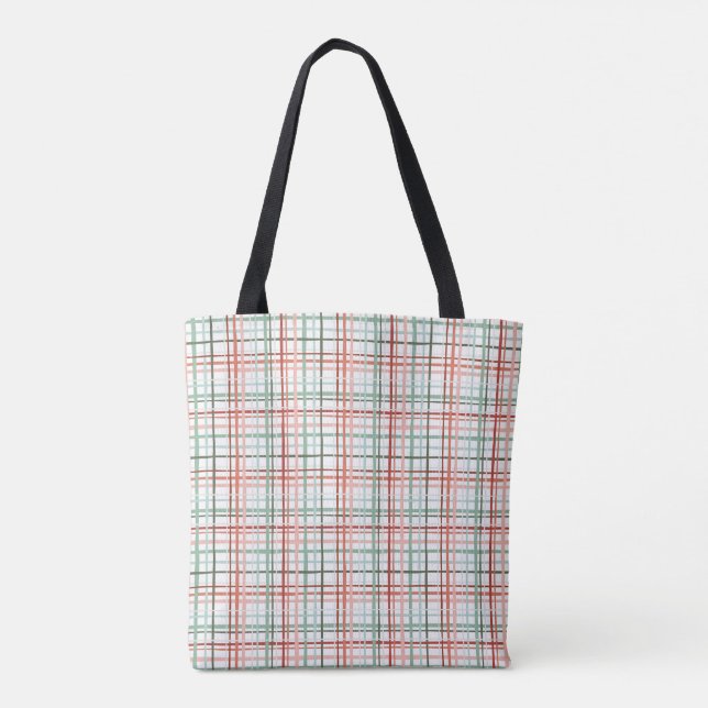 Holiday Gingham - Cheerful Tote Bag (Back)
