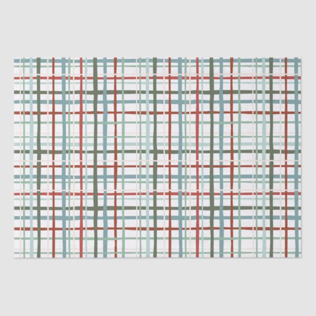 Holiday Gingham - Peaceful Tissue Paper (Front)