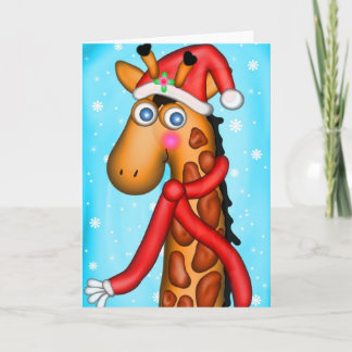 Holiday Giraffe Card