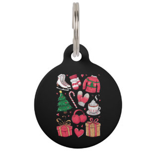 Holiday Girls Cute Costume Funny Christmas Pet ID Tag
