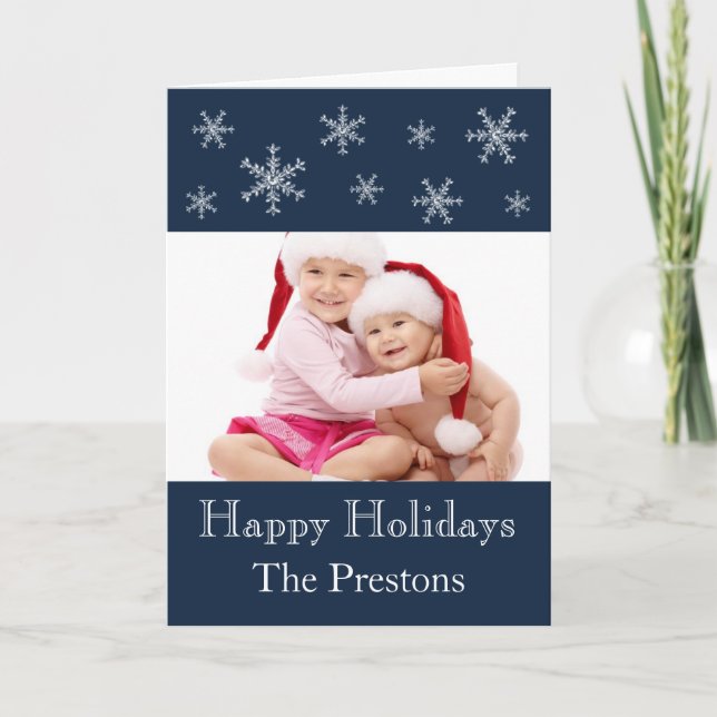 Holiday Glamour Deep Blue Card (Front)