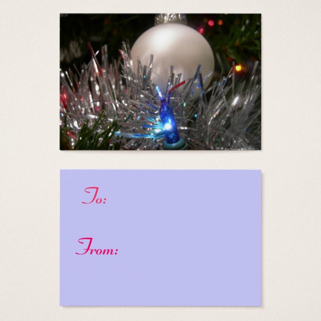 Holiday Glitter Gift Tag (Front & Back)