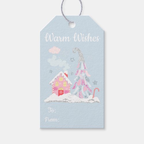 Holiday Glitter Winter Wonderland Gift Tags