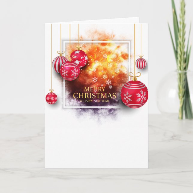 Holiday Glow Business Greeting Card (Front)