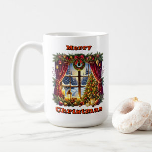 Holiday Glow Through Window Coffee Mug
