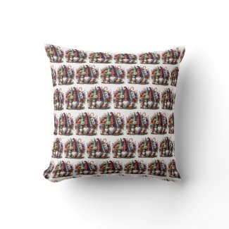 Holiday Gnome Extravaganza Throw Pillow
