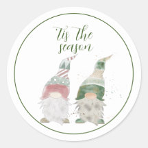 Holiday Gnome Sticker | Round
