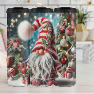 Holiday Gnome with Christmas Presents Thermal Tumbler