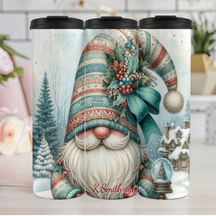 Holiday Gnome with Long Hat Thermal Tumbler