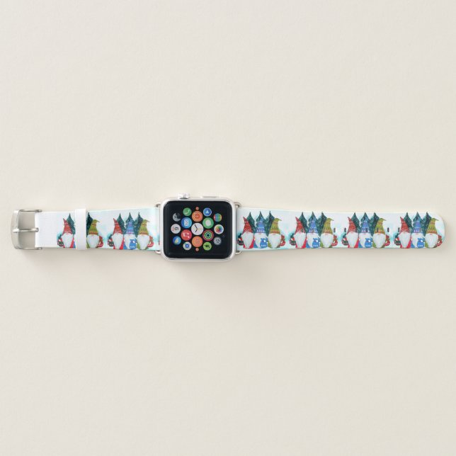 Holiday GNOMES Apple Watch Band (Front)