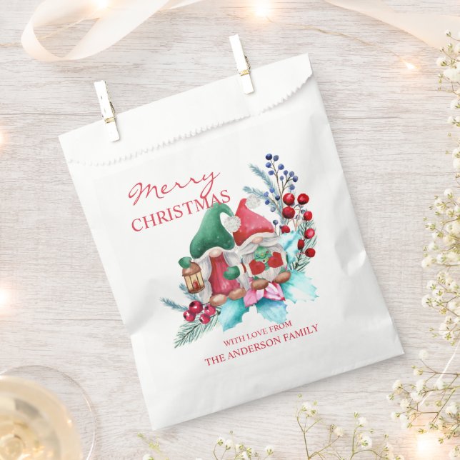 Holiday Gnomes Favor Bag (Clipped)