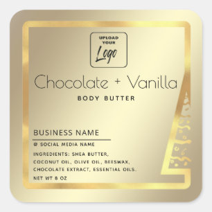 Holiday gold Simple modern luxury product Square Square Sticker